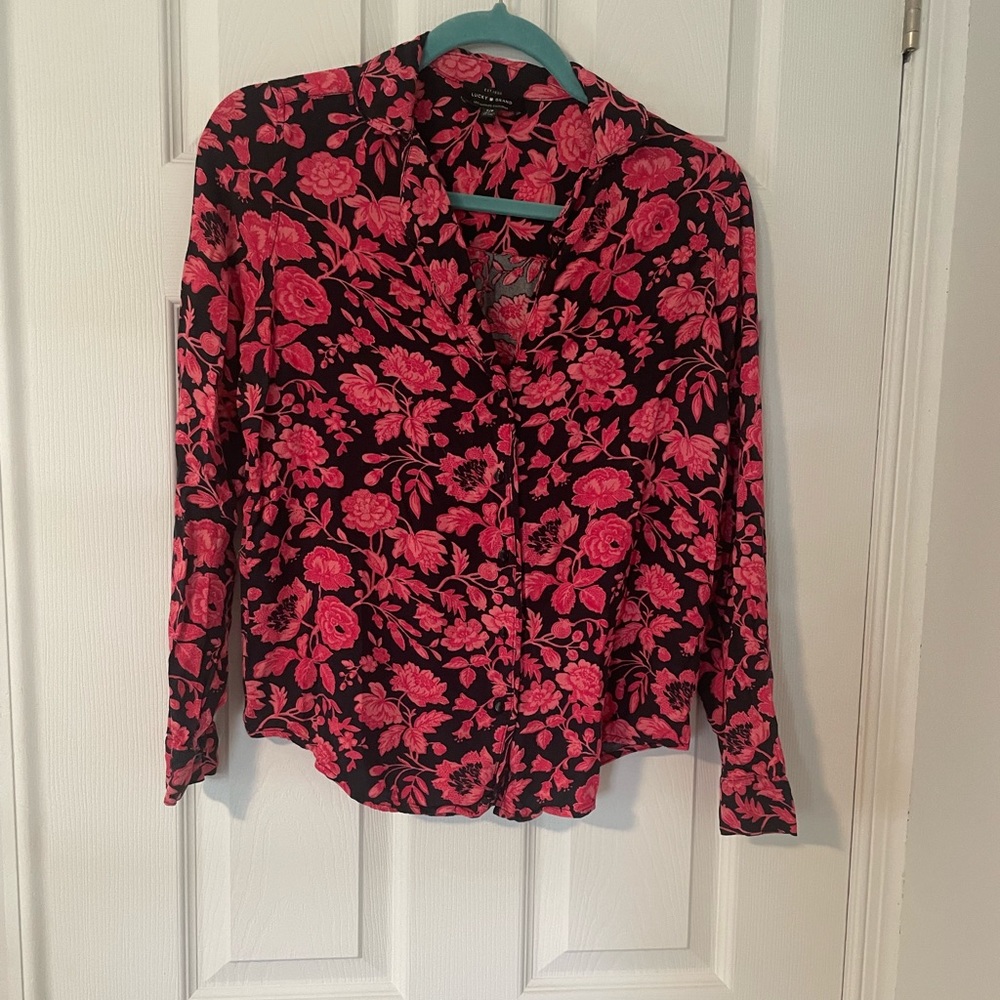 Pink Floral Blouse
